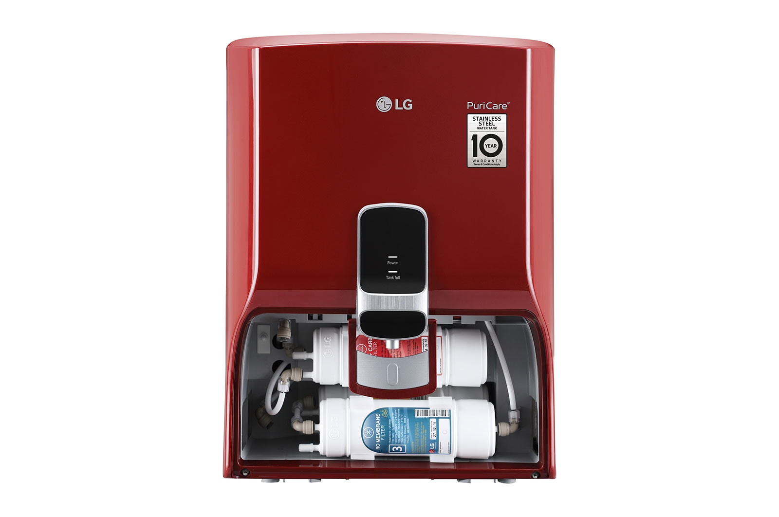 LG 8L RO Water Purifier with Stainless Steel Tank, Red, WW130NP