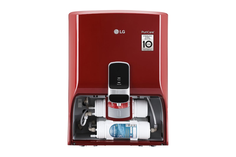 LG 8L RO Water Purifier with Stainless Steel Tank, Red, WW130NP