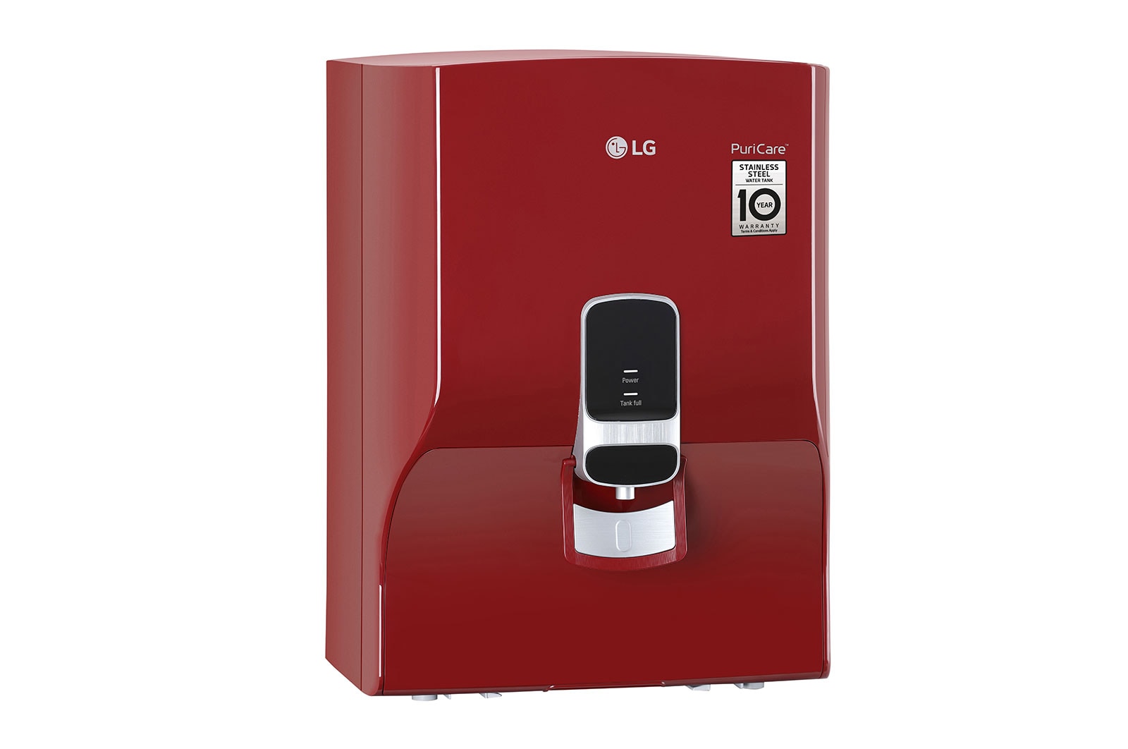 LG 8L RO Water Purifier with Stainless Steel Tank, Red, WW130NP