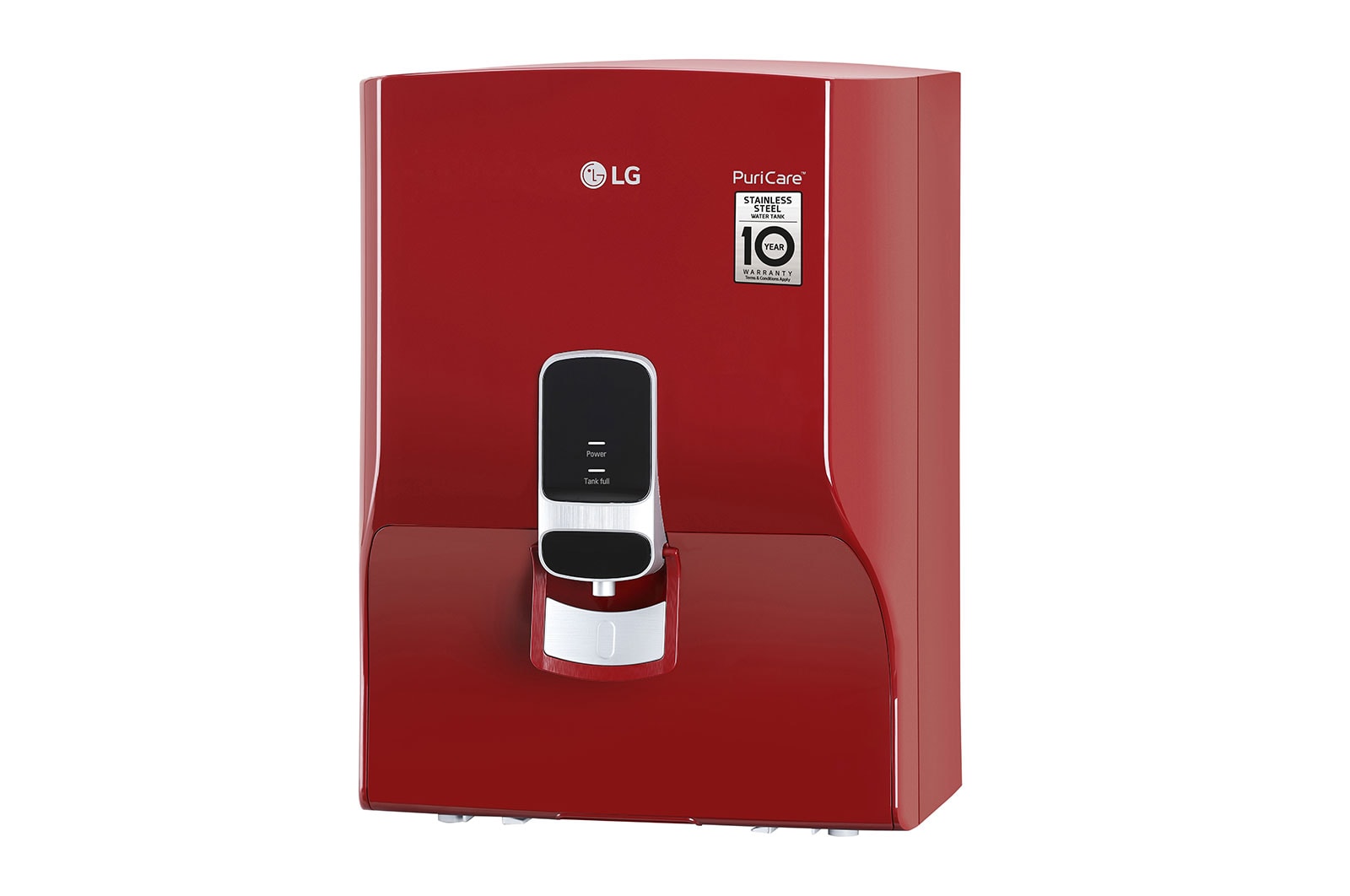 LG 8L RO Water Purifier with Stainless Steel Tank, Red, WW130NP