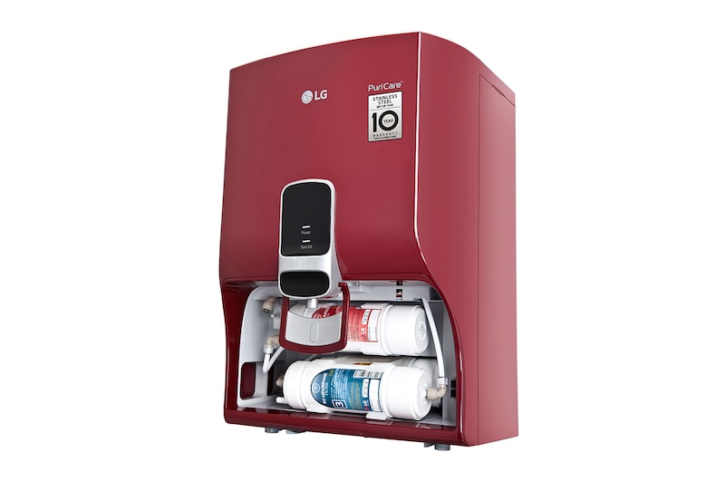 LG 8L RO Water Purifier with Stainless Steel Tank, Red, WW130NP