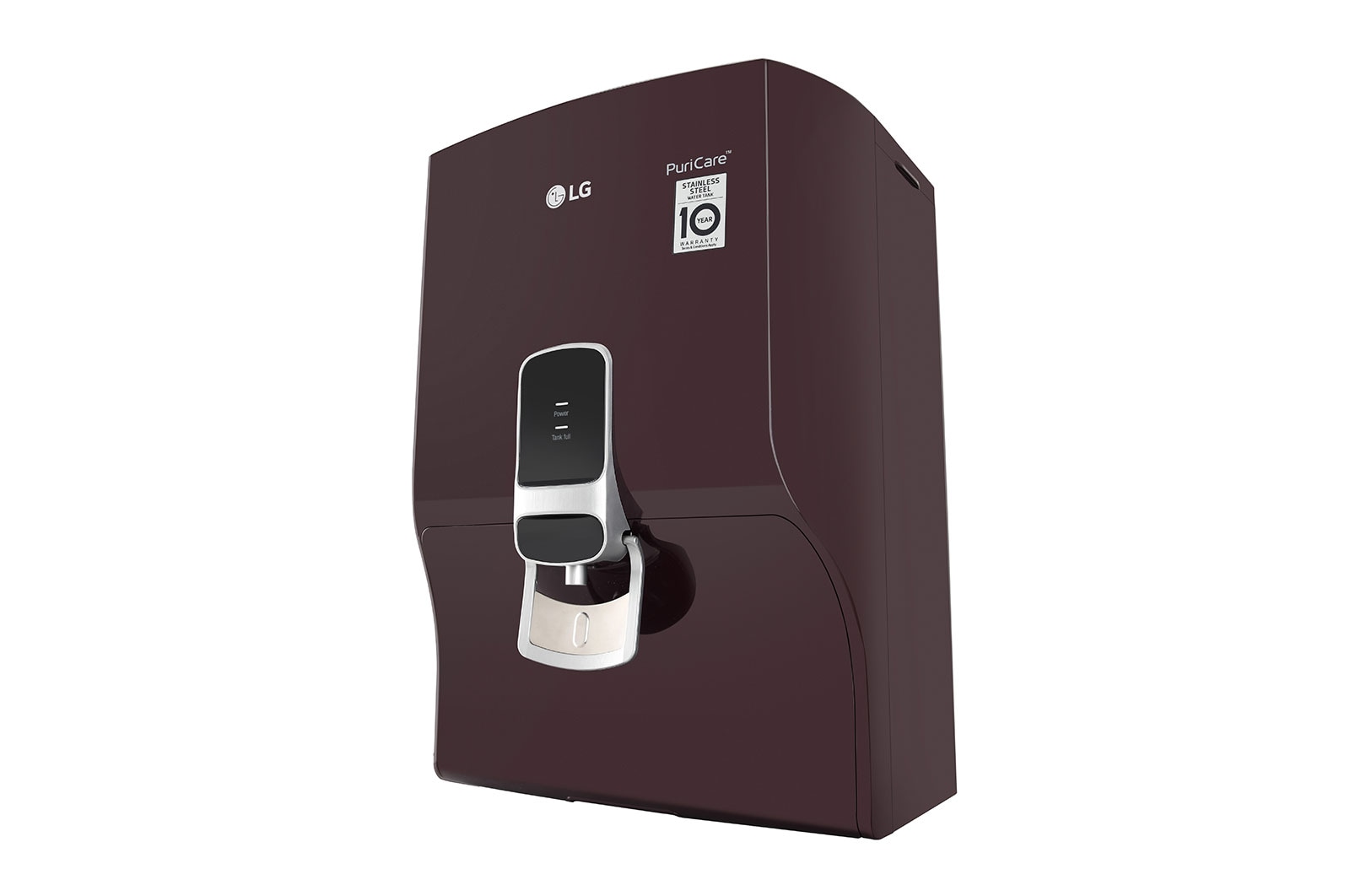 LG 8L RO+Mineral Booster Water Purifier with Stainless Steel Tank, Crimson Red, WW142NPC