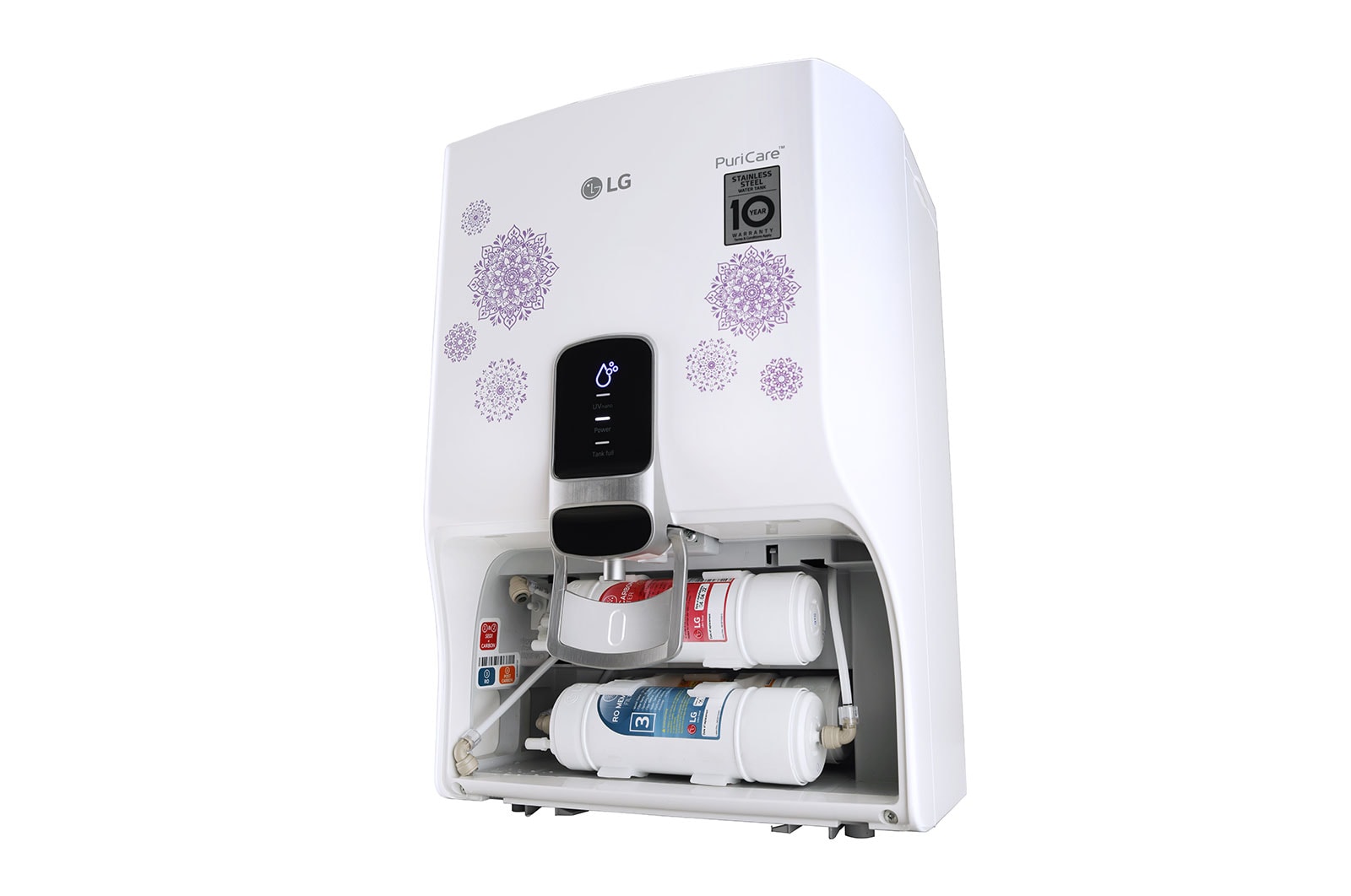 LG 8L RO+UV Water Purifier with Stainless Steel Tank, Ivory, WW145NPW