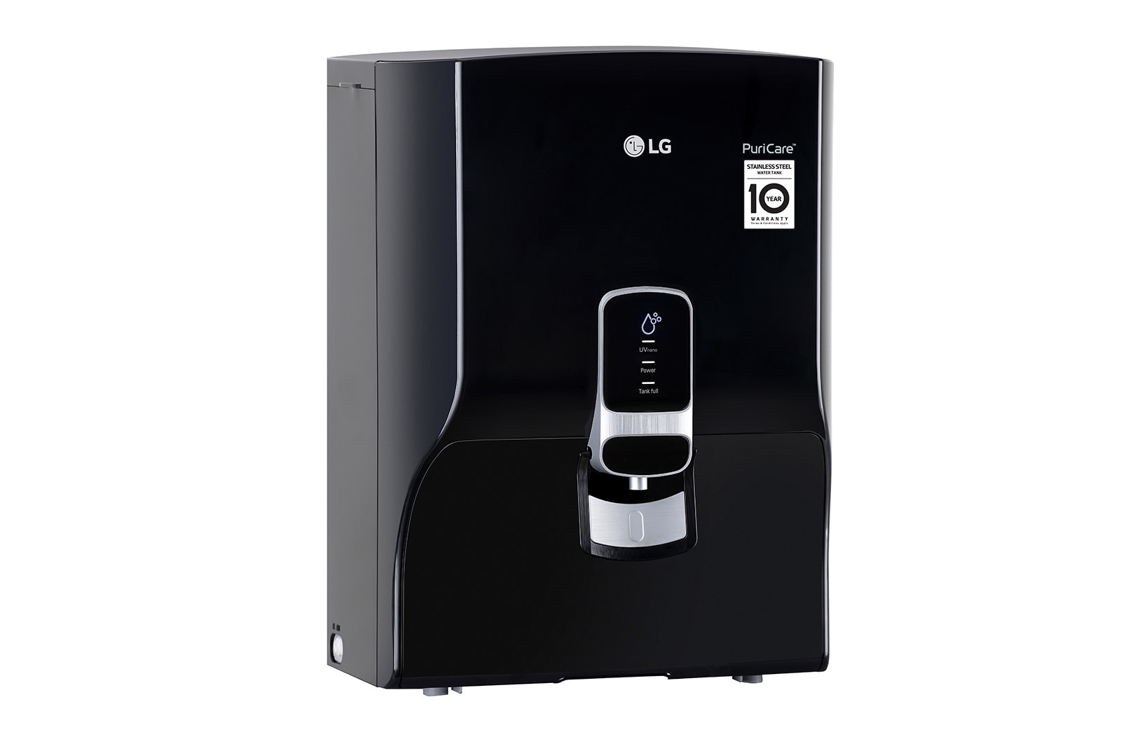 LG 8L RO+UV Water Purifier with Stainless Steel Tank, Black, WW152NP