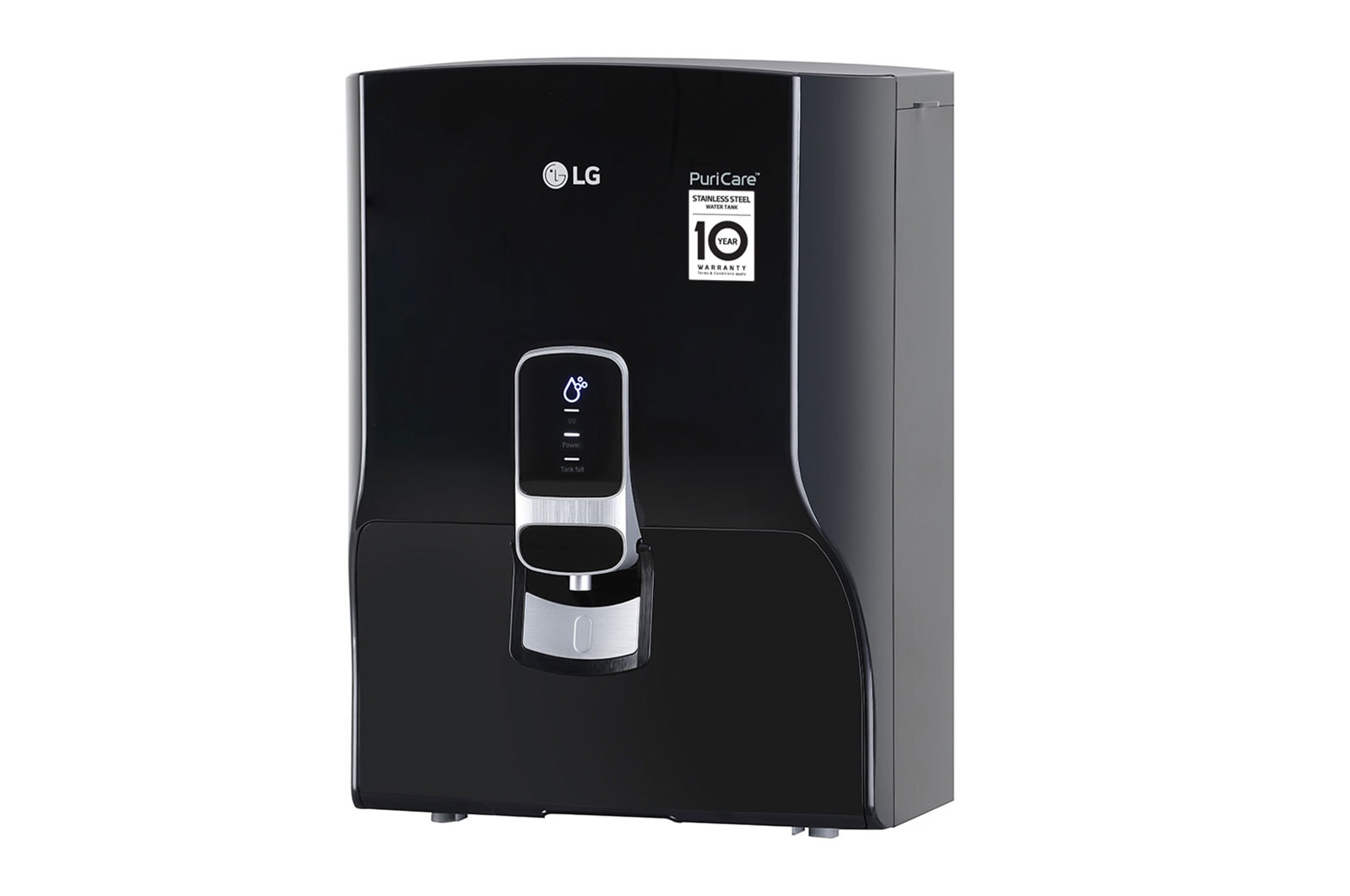 LG 8L RO+UV Water Purifier with Stainless Steel Tank, Black, WW152NP