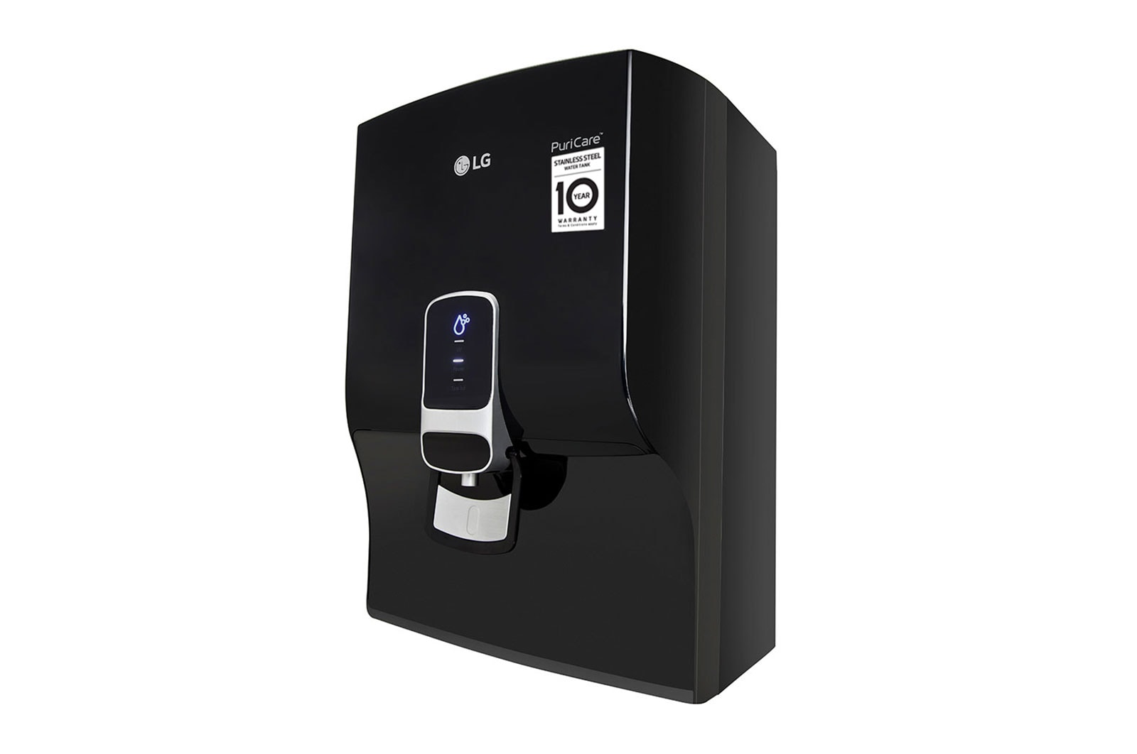 LG 8L RO+UV Water Purifier with Stainless Steel Tank, Black, WW152NP