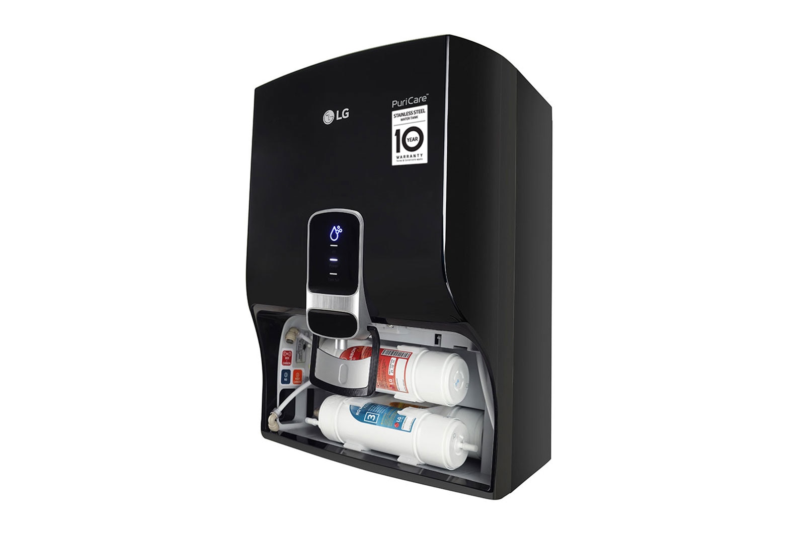 LG 8L RO+UV Water Purifier with Stainless Steel Tank, Black, WW152NP