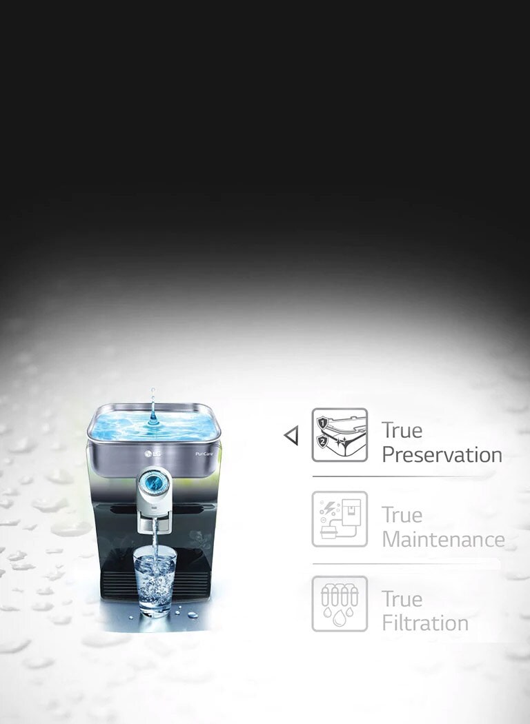 LG water purifier offer complete protection of the water