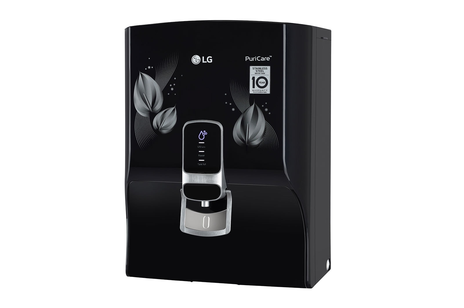 LG 8L RO+UV+Mineral Booster Water Purifier with Steel Tank, Black, WW174NPB