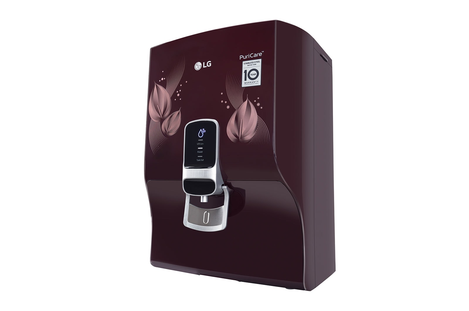 LG 8L RO+UV+Mineral Booster Water Purifier with Steel Tank, Crimson Red, WW174NPC