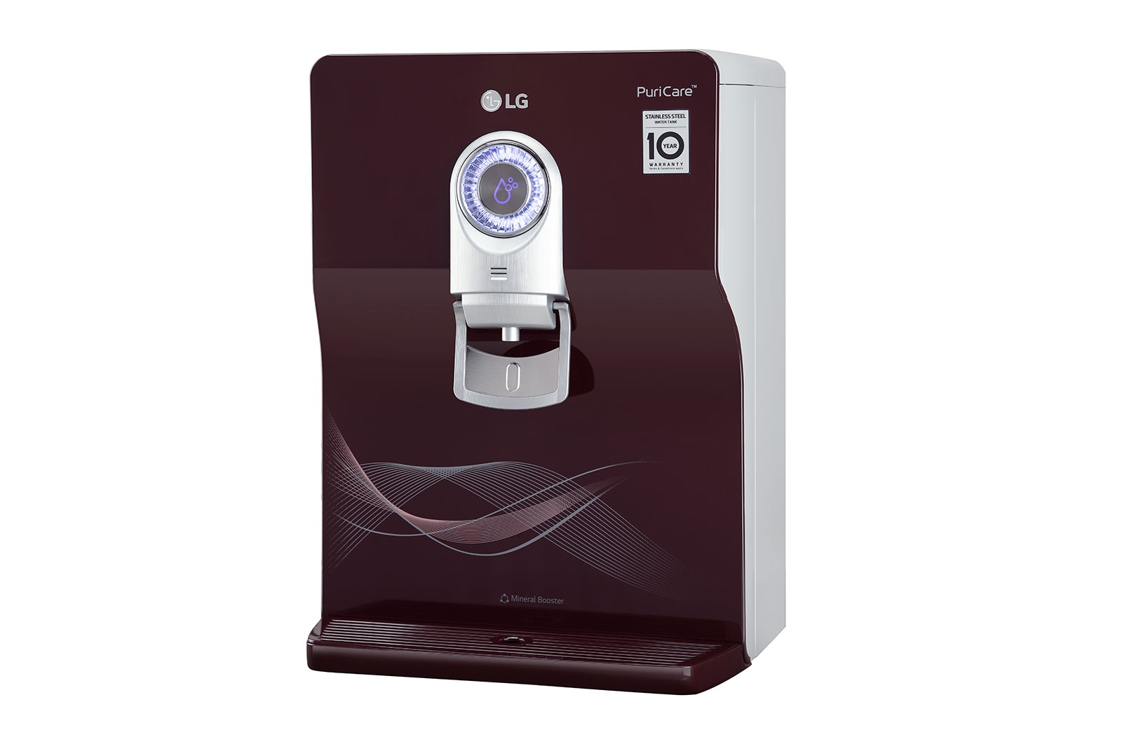 LG 8L RO+UV+UF+Mineral Booster Water Purifier with Steel Tank, Crimson Red, WW184EPC