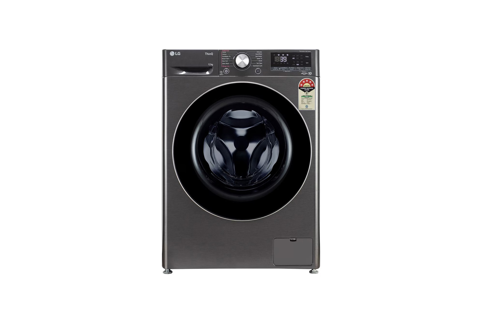 LG FHP1412Z9B Front Loading Washing Machines front view