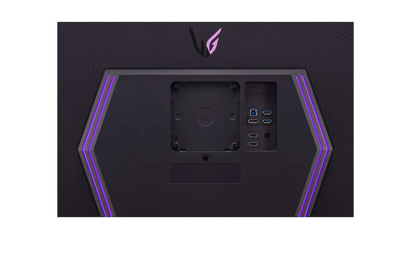 close-up view of ports with lights on