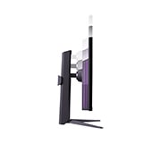 side view with monitor height moving downwards on with lights on