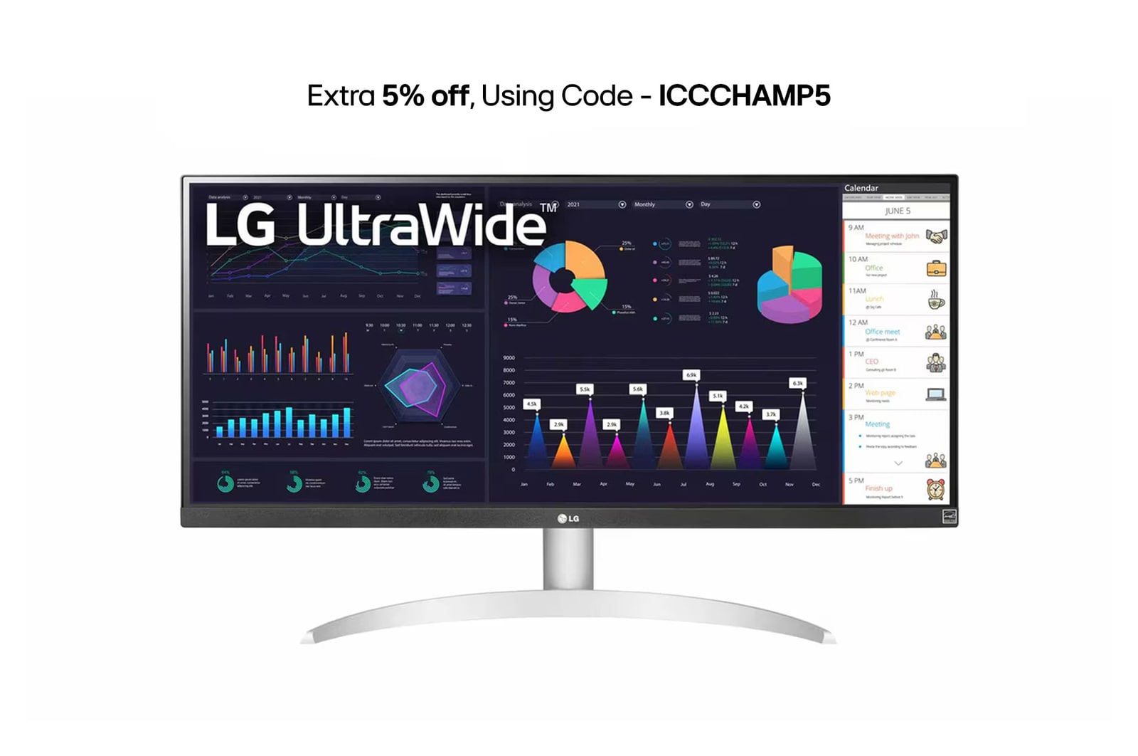 LG 29wq600-w ultrawide front view