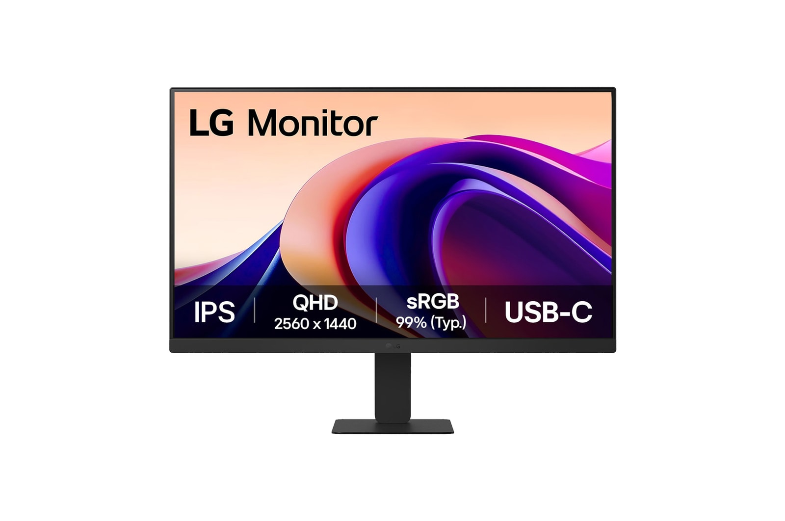 Front view of 27 (68.58cm) QHD IPS Monitor with USB-C 27U631A-B