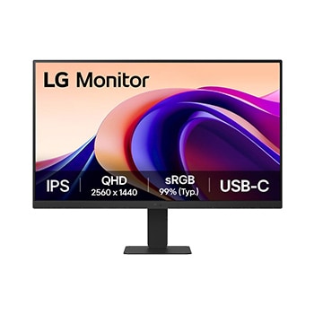 Front view of 27 (68.58cm) QHD IPS Monitor with USB-C 27U631A-B