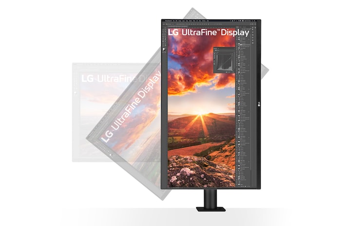 front view with the display pivoting 90 degrees