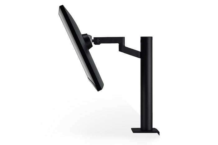 side view with monitor tilted downward