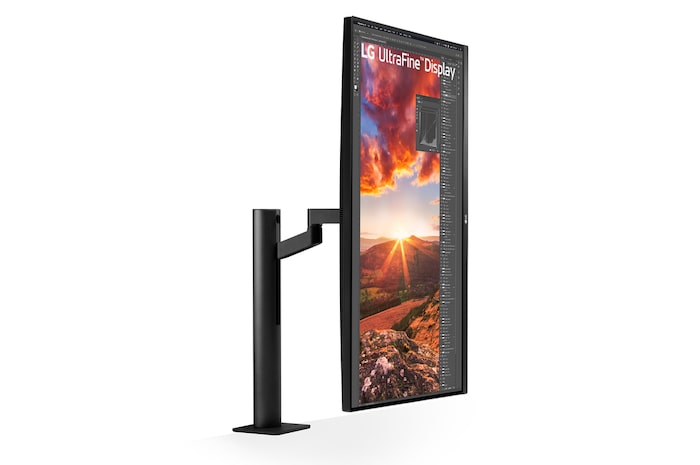 perspective view with the display pivoting 90 degrees