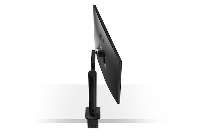 rear perspective of monitor swiveled +70 degrees