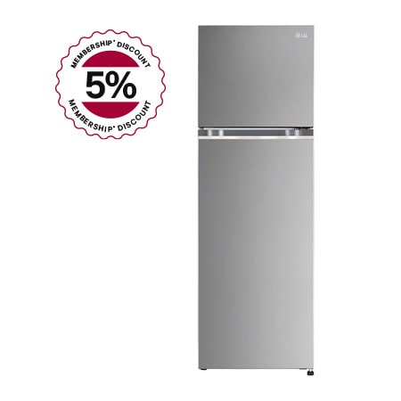 

LG 343L, 3 Star, Smart Inverter Compressor, Convertible, Dazzle Steel Finish, Frost-Free Double Door Refrigerator - GL-S382SDSX