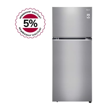 

LG 398L 3-Star Double Door Refrigerator with Smart Inverter Compressor in Shiny Steel - GL-S422SPZX