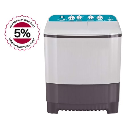 

LG 6Kg Semi Automatic Top Load Washing Machine, Roller Jet Pulsator, Dark Gray - P6001RGZ