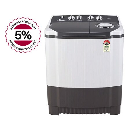 

LG 7Kg Semi Automatic Top Load Washing Machine, Rat Away Technology, Dark Gray - P7020NGAZ