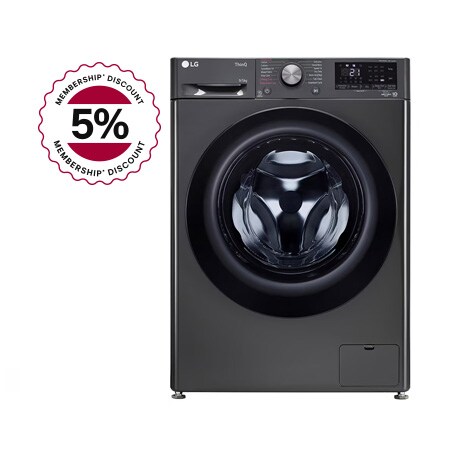 

LG 9/5Kg Front Load Washer Dryer, AI Direct Drive™, Middle Black - FHD0905SWM