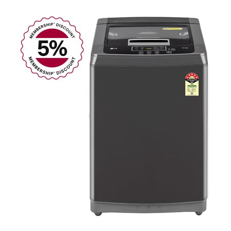 

LG 7.5 Kg Top Load Washing Machine, Smart Inverter Motor, Middle Black - T75SKMB1Z