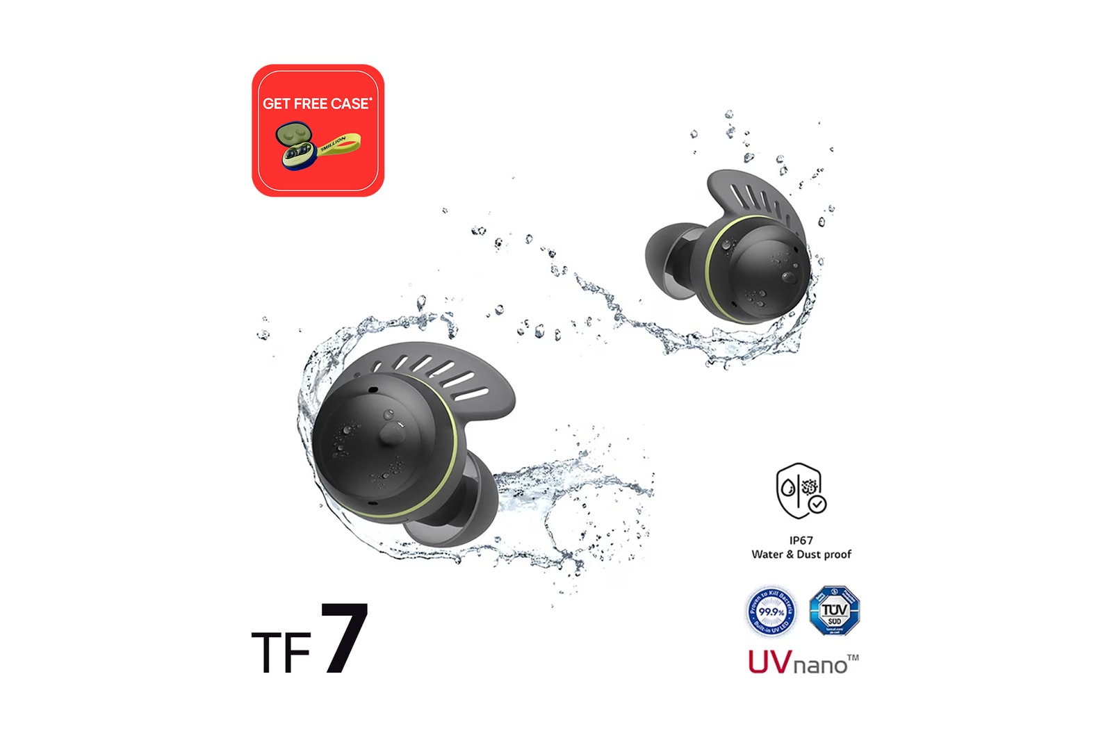 LG TONE-TF7Q Tone Free Fit front view