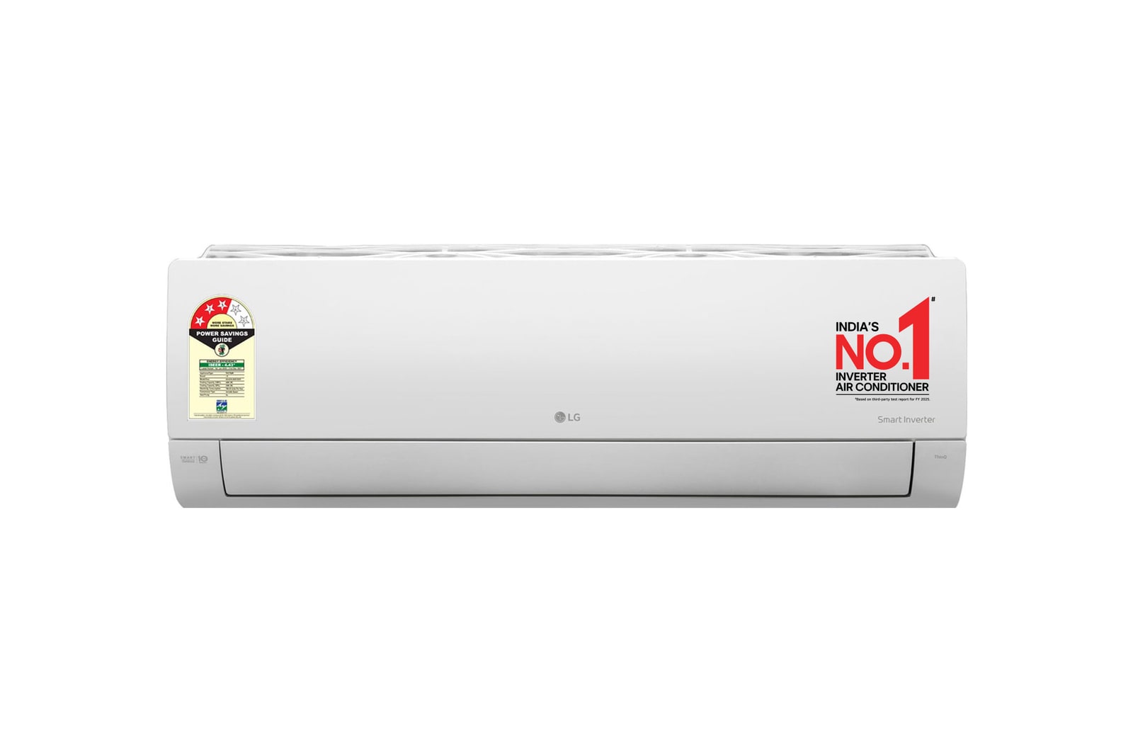 Front view of LG 3 Star (1.5) Split AC, AI Convertible 6-in-1 Cooling, Gold Fin+, Diet Mode+, Viraat Mode, 4.4 kW, 2026 Model AS-Q18JNXE