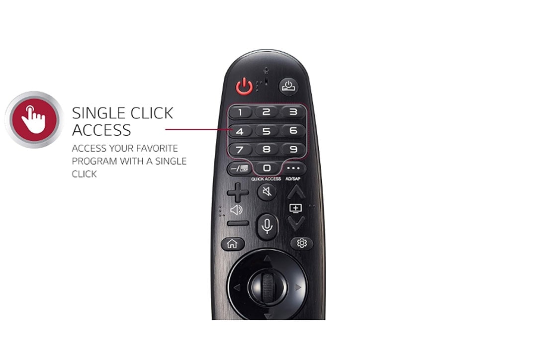 LG Magic Remote for Select 2019 LG Smart TV w/ AI ThinQ, LG AKB75855505 Detail View, AKB75855505