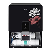 LG 8L RO+UV+Mineral Booster Water Purifier with Steel Tank, Black, WW156RTTB, Front View
