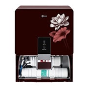 LG 8L RO+UV+Mineral Booster Water Purifier with Steel Tank, Crimson Red, WW156RTTC, Front View