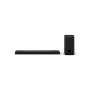 Immagine frontale della soundbar col subwoofer