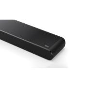 Dettaglio del bordo arrotondato della soundbar