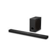 Immagine della soundbar con subwoofer angolati verso sinistra