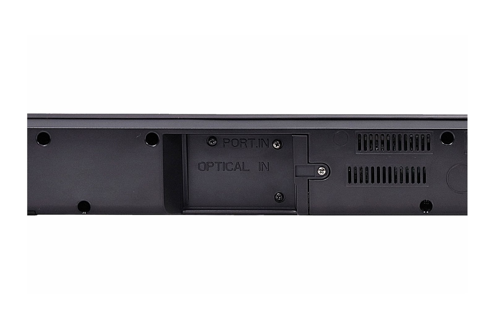 Dettaglio degli ingressi della soundbar