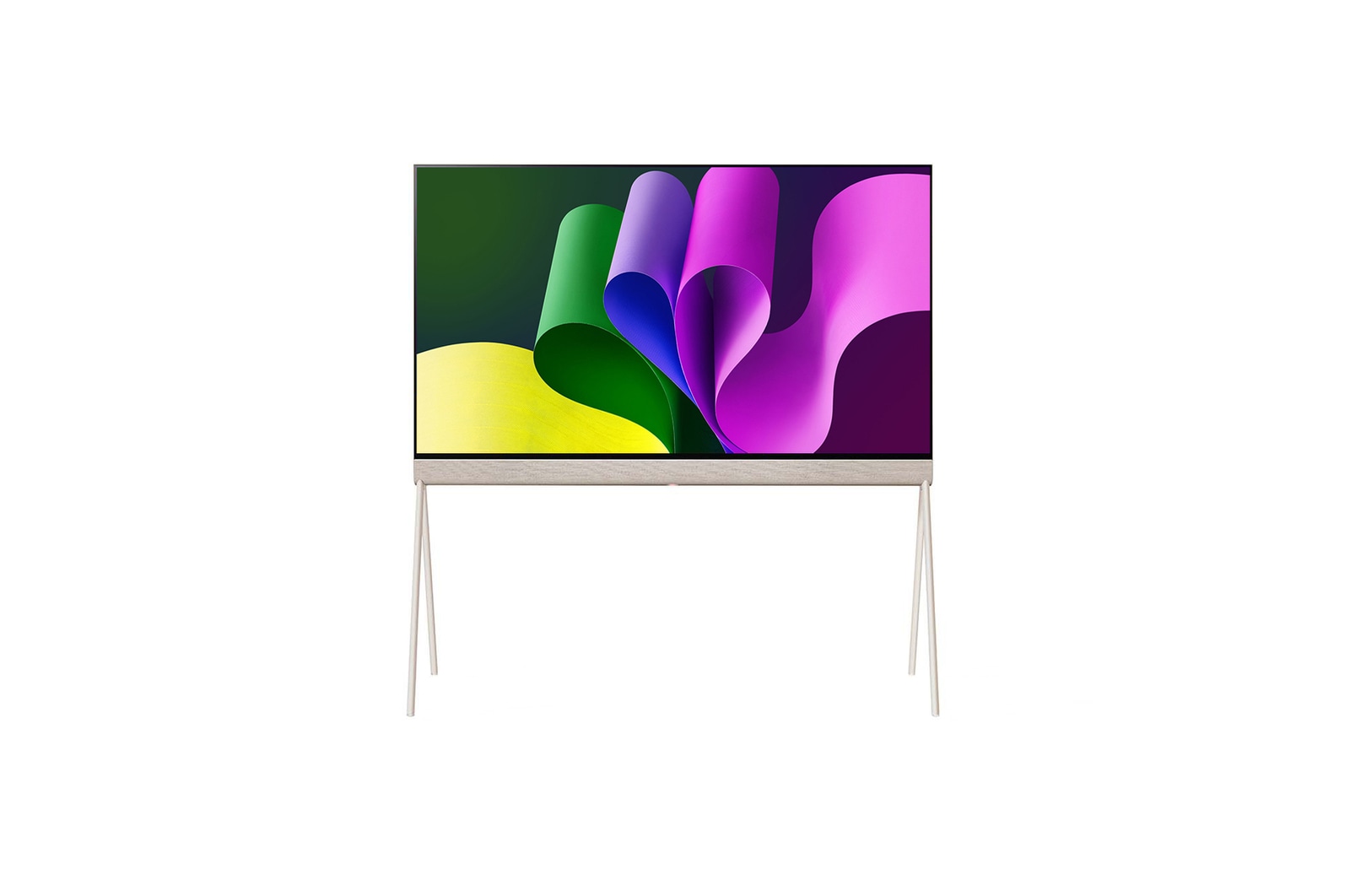 LG OLED evo | TV 55'' Serie Object Collection Posé LX1 | OLED 4K, Design con supporto a cavalletto, retro in tessuto, 55LX1T6LA