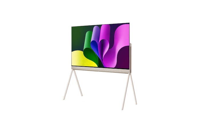 LG OLED evo | TV 55'' Serie Object Collection Posé LX1 | OLED 4K, Design con supporto a cavalletto, retro in tessuto, 55LX1T6LA