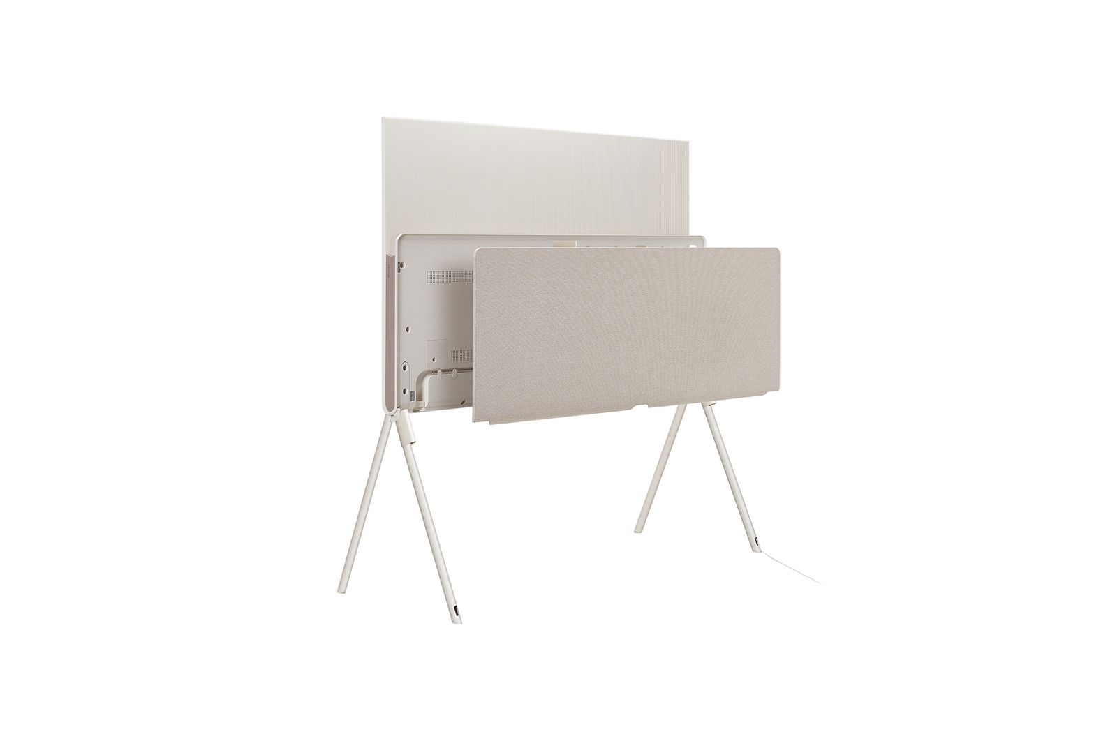 LG OLED evo | TV 55'' Serie Object Collection Posé LX1 | OLED 4K, Design con supporto a cavalletto, retro in tessuto, 55LX1T6LA