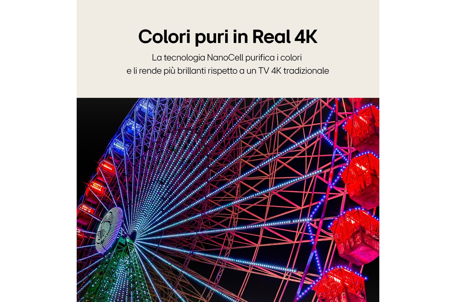 Caratteristica "Colori puri in real 4K"