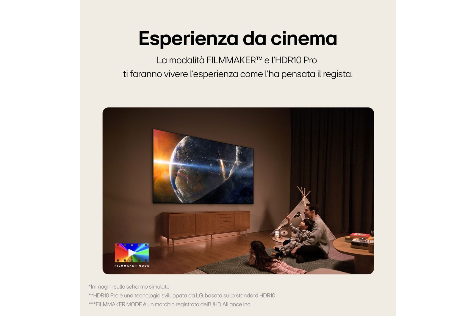 Caratteristica "Esperienza da cinema"