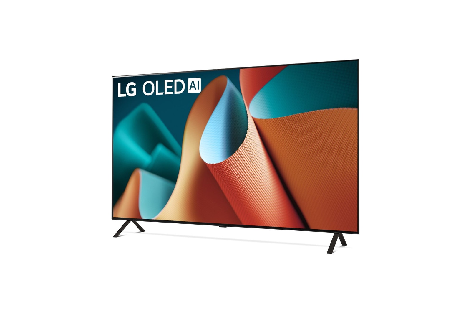 Vista laterale leggermente angolata verso sinistra del TV