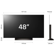 LG TV 48 pollici LG OLED evo AI C4 4K Smart TV 2024, OLED48C43LA