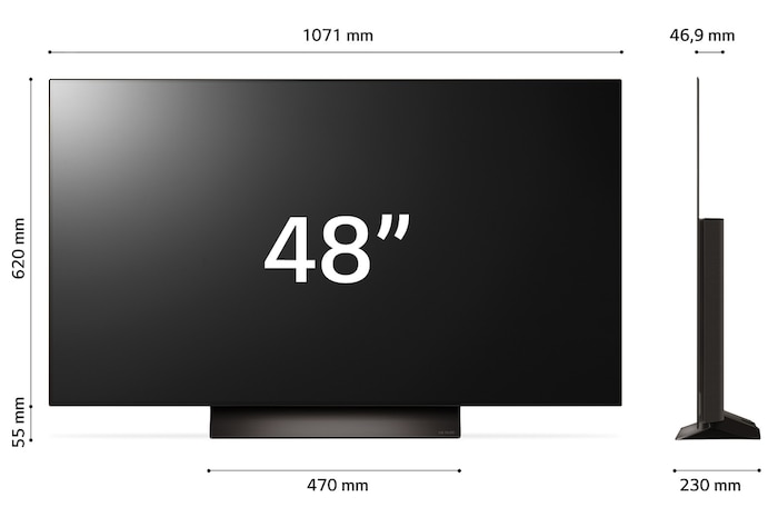 LG TV 48 pollici LG OLED evo AI C4 4K Smart TV 2024, OLED48C43LA