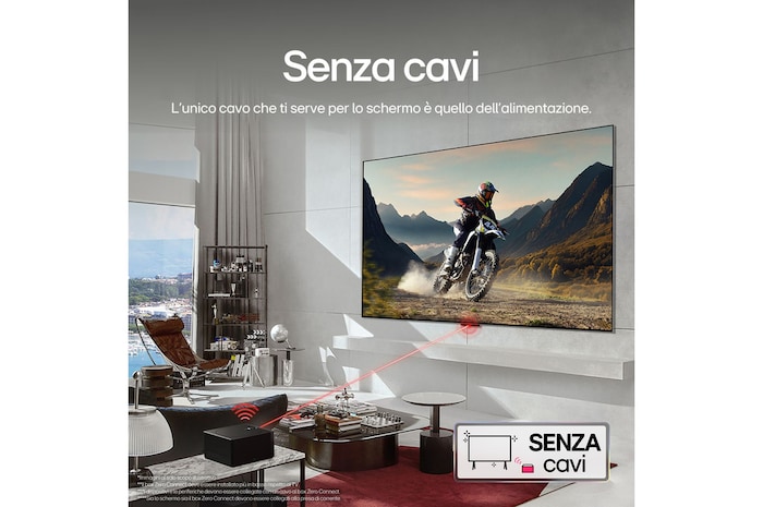 Close-up image of LG OLED evo TV, OLED M4 showing the ultra-slim top edge