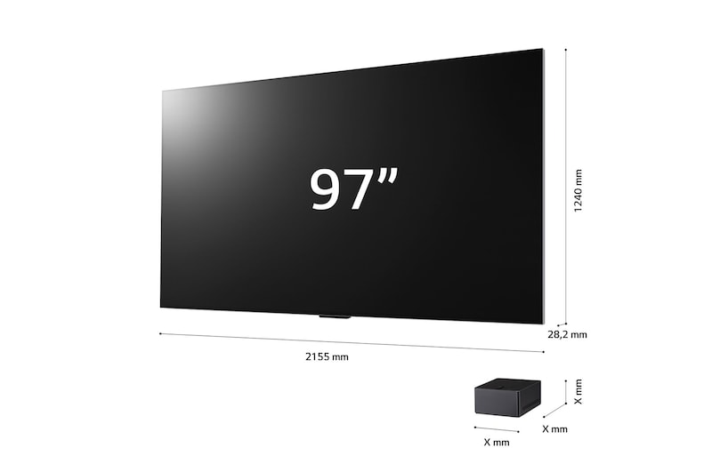 Close-up image of a Zero Connect Box showing the logo of LG SIGNATURE on the edge